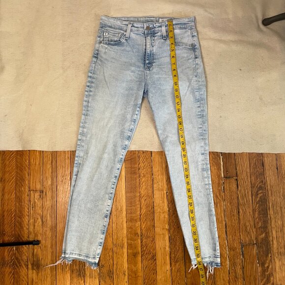 Adriano Goldschmied AG light wash raw hem jeans - Picture 6 of 7